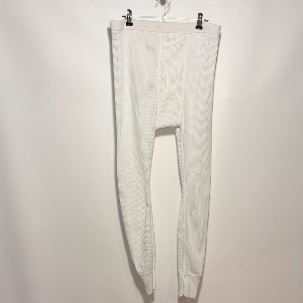 Men's White Thermal Joggers